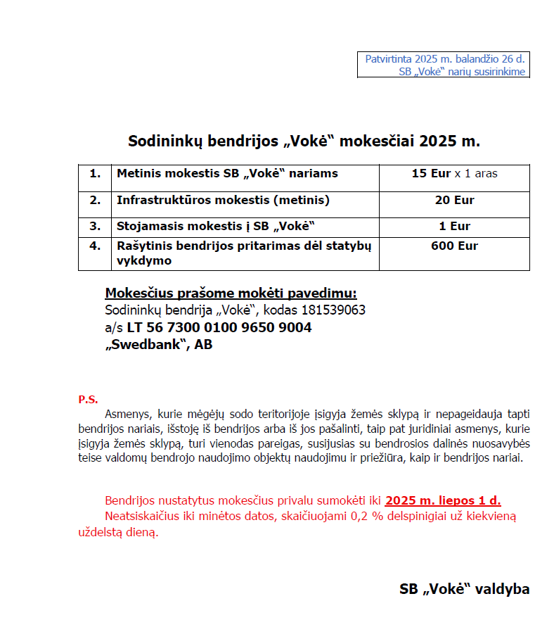 Mokesčiai 2025m